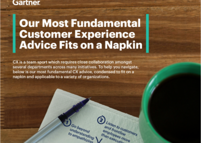 Gartner Report | Infographic: Our Most Fundamental Customer Experience Advice Fits on a Napkin